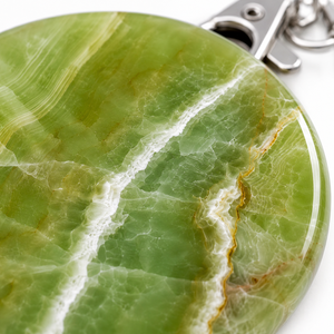 Green Onyx Crystal <b>Key</b> Chain Round Stone Keyring Metal Clasp Pendant for Wedding Gift 2026 best impex Pakistan - Product Image 5