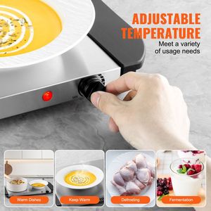 Vassoio Riscaldante Elettrico Portatile in Acciaio Inox con Controllo Manuale della Temperatura Regolabile per Riscaldamento Cibo Buffet - Product Image 3