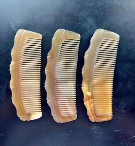 Ensemble de peignes en corne de buffle faits à la main, naturels, polis, écologiques, pour le soin des cheveux - Product Image 2