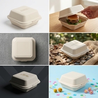 Boîte à emporter écologique jetable pour restaurant, café, boulangerie, traiteur