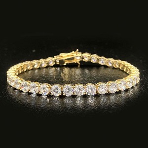 Pulsera de Diamantes Cultivados en Laboratorio con Corte Brillante Redondo, Joyería de Diamantes Elegante y de Lujo, Regalo para Mujer, en Venta - Product Image 2