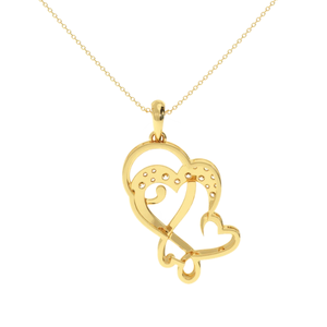Ajretail - Colgante de Diamante de 0.16 Quilates con Dos Corazones, Celebra el Amor con un Diamante Perfecto - Product Image 5