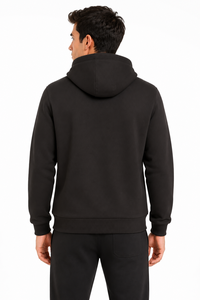 Sweat-shirt à capuche zippé pour homme Livster, en molleton de coton, veste à capuche décontractée à manches longues, avec cordon de serrage et bord côtelé - Product Image 3