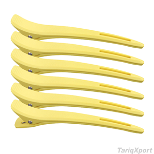 Lot de pinces crocodiles noires personnalisées, robustes et à grande force de maintien, en plastique professionnel, pour un coiffage et un sectionnement faciles à la maison et en salon - Product Image 5