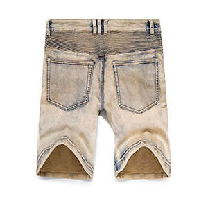 กางเกงยีนส์ขาสั้นผู้ชายคุณภาพสูงสไตล์ลำลอง ผลิตจากผ้าฝ้าย ราคาขายส่งจากปากีสถาน เหมาะสำหรับใส่เล่นกีฬากลางแจ้งและแฟชั่น - Product Image 2