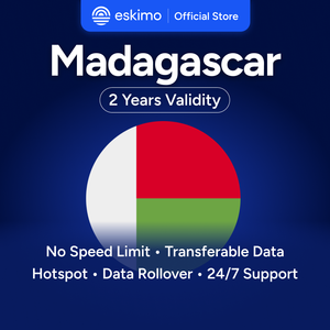 Tarjeta SIM electrónica Eskimo Madagascar de 3 GB, datos de alta velocidad 4G/5G, no requiere SIM física, válida por 2 años, transferencia de datos ilimitada. - Product Image 1