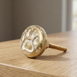 <b>Rustic</b> Cast Iron Round Cabinet Knob Furniture Handle for Dresser Durable Design Industrial Eco-Friendly - Product Image 2