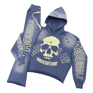 Sudadera con Capucha Estilo Punk Rough Play, Manga Larga, Estampado por Sublimación, Sudadera de Otoño para Hombre, 100% Algodón Grueso - Product Image 2
