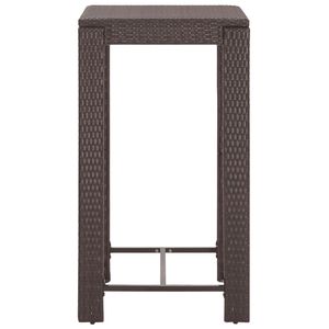 Ensemble de bar de jardin en rotin PE marron, résistant et de taille moyenne, collection de mobilier de jardin durable - Product Image 6
