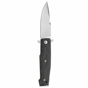 Couteaux pliants à motif grain de bois noir avec lame satinée à pointe tombante, ouverture par flipper et trou pour cordon, pour le transport quotidien - Product Image 6