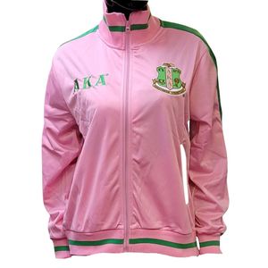 Pink AKA Vintage Track <b>Jacket</b> Women Zip Up Sports <b>Jacket</b> Casual Fashion Outerwear Athletic Style Streetwear Apparel Wholesale - Product Image 1