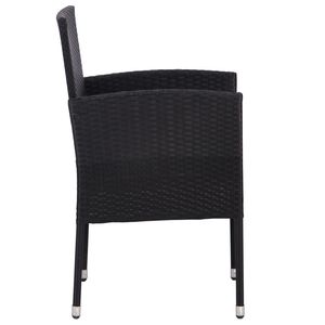 Juego de 4 Sillas de Jardín en Color Blanco Crema y Negro - Product Image 4