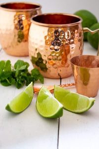 Copper mule mug set olive grove drink <b>cups</b> <b>reusable</b> handmade beverage mugs premium durable collection - Product Image 6