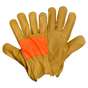 High Quality Cowhide Leather <b>Driver</b> <b>Gloves</b> Heat/Fire Resistant 11 oz Reflective HI Vis Industrial Safety Working <b>Gloves</b> Hand - Product Image 6
