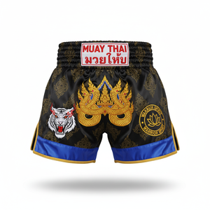 Pantalones Cortos de Boxeo Profesionales SHS de Spandex/Poliéster de 240g con Estampado Digital, Logotipo Frontal, Transpirables, para Muay Thai, UFC, Sanda, MMA, Entrenamiento - Product Image 4