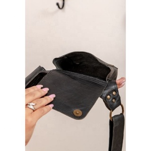 Cinturón utilitario de cuero genuino LW Unisex con riñoneras multibolsillos para correr, viajar, deporte, Material de cuero genuino - Product Image 6