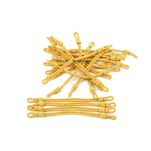 Cordon de mentonnière doré pour casquettes à visière, accessoires d'uniforme, cordon de mentonnière décoratif doré pour casquettes de cérémonie - Product Image 1