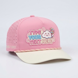 Casquette Snapback personnalisée à 5 panneaux, visière pré-courbée, respirante, perforée, pour activités de plein air, voyage, sport, streetwear, unisexe, OEM ODM, golf - Product Image 2