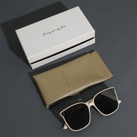 Boîte de protection pour lunettes de soleil avec logo personnalisé, motif Yalian, nouvelle collection haut de gamme, légère, luxueuse, moderne, rectangulaire, en carton et cuir PU