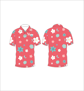 เสื้อโปโลชายพิมพ์ลายดอกไม้สีคอรัล แขนสั้น สไตล์ลำลอง สำหรับฤดูร้อน เหมาะสำหรับเล่นกอล์ฟ เสื้อเชิ้ตคอปกแฟชั่นน้ำหนักเบา - Product Image 1