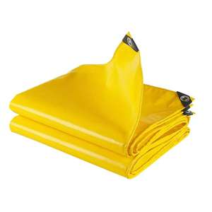 Bâche en PE blanche très résistante, imperméable, bleue, pour le camping, protection solaire, rouleau, bord renforcé, bâche de tente - Product Image 5