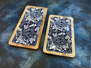 Bandeja de madera esmaltada con diseño artesanal, bandeja de madera impresa, bandeja esmaltada, bandeja impresa a precio de fábrica al por mayor - Product Image 3