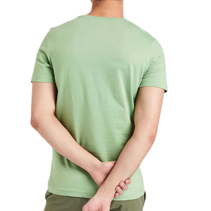 Men's Solid Green <b>Short</b> Sleeve T-Shirt 100% Cotton Regular Fit O-Neck Casual Jersey Knitted Plain Dyed - Product Image 1