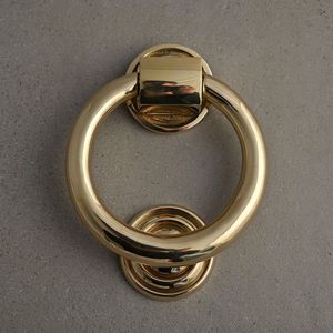 European Style Brass Ring Pull <b>Knobs</b> for Wooden Drawers Vintage <b>Cabinet</b> Hardware and Decorative Furniture Fittings - Product Image 1