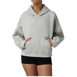 Sudadera con Capucha para Mujer, Cuello Alto, Tejido Jersey Transpirable, Mangas Farol, Personalizada con Estampado, para Invierno/Otoño - Product Image 5