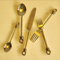 Cuillères et fourchette en acier personnalisées à prix abordable design simple poignée fourchette cuillère à couverts