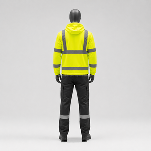 Chaqueta de Seguridad de Alta Visibilidad para Hombre, Impermeable, Reflectante, con Logotipo Impreso, para Trabajo en Invierno - Product Image 5