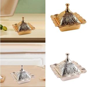 Ensemble de 5 pièces de plats à fruits et à collations en alliage, style simplicité moderne, avec couvercle, pour décoration de table de fête, pour l'exportation - Product Image 3