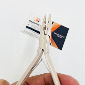 Pince à extensions de cheveux à 2 trous, crochet pour dreadlocks, perruque, aiguille à crochet 1/2/3, outil d'extension de cheveux, couleur beige, outils pour cheveux, pince - Product Image 5