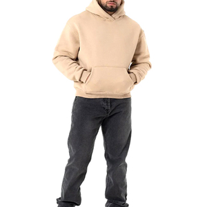 Sweat-shirt unisexe épais en molleton 100 % coton, coupe oversize, avec logo brodé personnalisé, 400-500 g/m², pour homme - Product Image 1