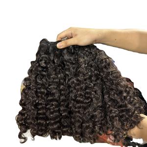 Extensions de cheveux naturels 100% humains, ondulés profonds, en vrac, cuticules alignées, pointe plate, prix de gros, extensions à clipser - Product Image 4