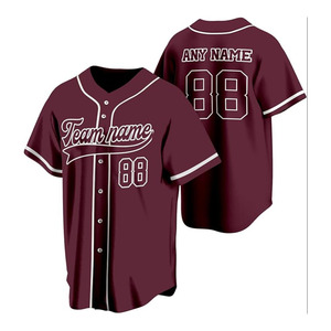 Maillot de baseball personnalisé pour homme, col en V, tendance, respirant, 100 % polyester 220g, anti-bactérien, sublimation OEM - Product Image 4