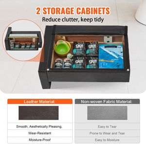 Divano Letto per Cani e Gatti di Taglia Media, Morbido Divano in Pelle per Animali Domestici fino a 50 kg, Nero - Product Image 5