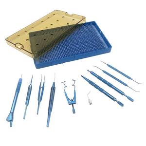 ชุดเครื่องมือจักษุวิทยาแบบโคแอกเชียลขนาดเล็ก มีดเพชร คีมแคปซูลอเร็กซิส เครื่องมือผ่าตัดต้อกระจก เครื่องมือผ่าตัดจุลศัลยกรรม ทำจากเหล็ก - Product Image 4