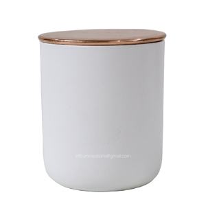 Tarro de vela blanco con logotipo personalizado recubierto de polvo, contenedor de metal de cualquier color para hacer velas, tarros para velas perfumadas con fragancia - Product Image 1
