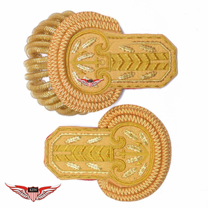 KEW - Epaulettes de Hombro de Tela Negra con Bordado Dorado y Flecos Dorados, Accesorio Decorativo de Lujo - Product Image 4