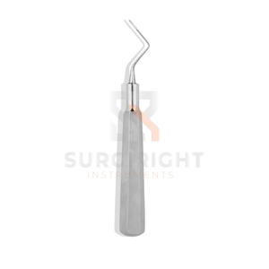 Elevador de punta de raíz Davis izquierdo, de acero inoxidable alemán, instrumento dental de extracción reutilizable, CE, manual, para uso hospitalario, quirúrgico, color rosa. - Product Image 5