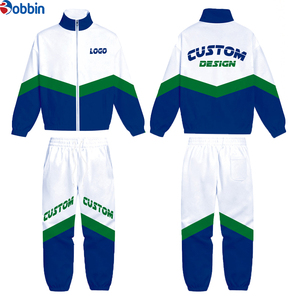 Ensembles de survêtements coupe-vent imprimés pour l'hiver, haute qualité, personnalisés, streetwear unisexe pour hommes, ensemble veste zippée en nylon et pantalon de survêtement, grandes tailles - Product Image 2