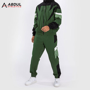 Traje cortavientos con cremallera completa para hombre, combinación de chaqueta y pantalones duraderos para fitness, caminar, viajar y comodidad diaria. - Product Image 1
