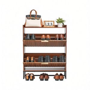 Scarpiera dal Design Minimalista con Ripiani Regolabili e Salvaspazio per Soggiorno - Product Image 2