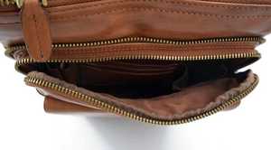 Genuine Leather Shoulder Messenger <b>Bag</b> Fold Over Crossbody Purse Casual <b>Tablet</b> <b>Bag</b> for Women - Product Image 3