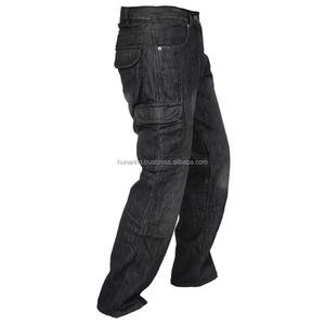 Jean en denim de moto doublé en aramide de protection |   Pantalon de travail et de moto robuste 14 oz, haute protection et grande capacité - Product Image 4