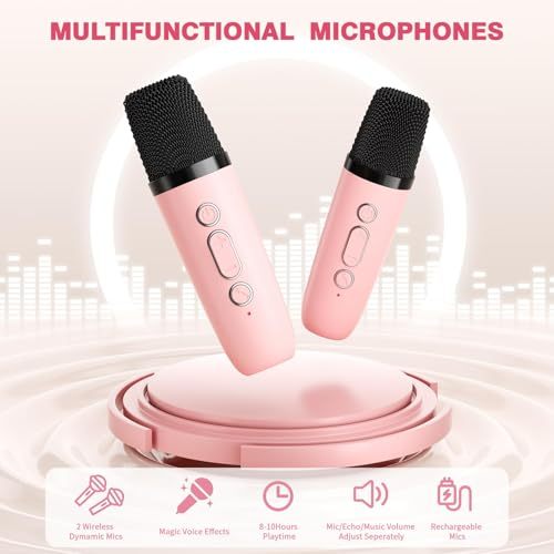 Professional Wireless Microphones Metal Handheld Karaoke Microphone Wireless for Kids Adults Microfono for Shure System Stage