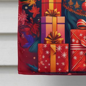 Dogue De Bordeaux Holiday Christmas Large Yard Banner Artwork Multicolor Polyester House Size Wall Hanging for Porch Sleeve Flag - Product Image 4