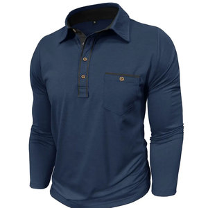 เสื้อโปโลผู้ชายผ้าฝ้ายคุณภาพสูงแบบลำลองสั่งทำได้พร้อมโลโก้ - Product Image 1