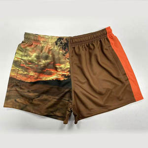 Shorts de football/rugby aborigènes par sublimation, haute qualité, respirants, unisexes, avec poches, style australien - Product Image 1